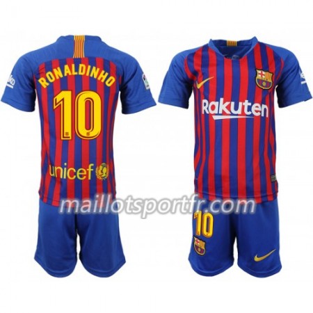 Maillot de Foot Barcelone Ronaldinho 10 Enfant Domicile 2018/19 Maillot de Foot Barcelone Ronaldinho 10 Enfant Domicile 2018/19